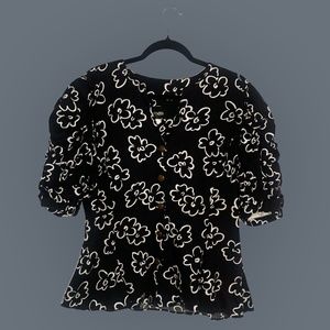 Buttoned, Vintage, Floral Shirt